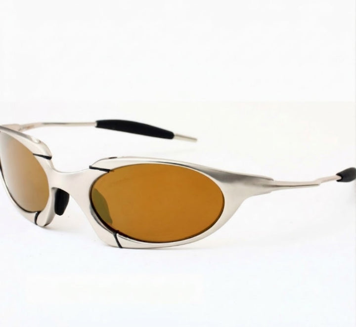 Polarised Sports Sunglasses – Metal Frame with Red Lenses