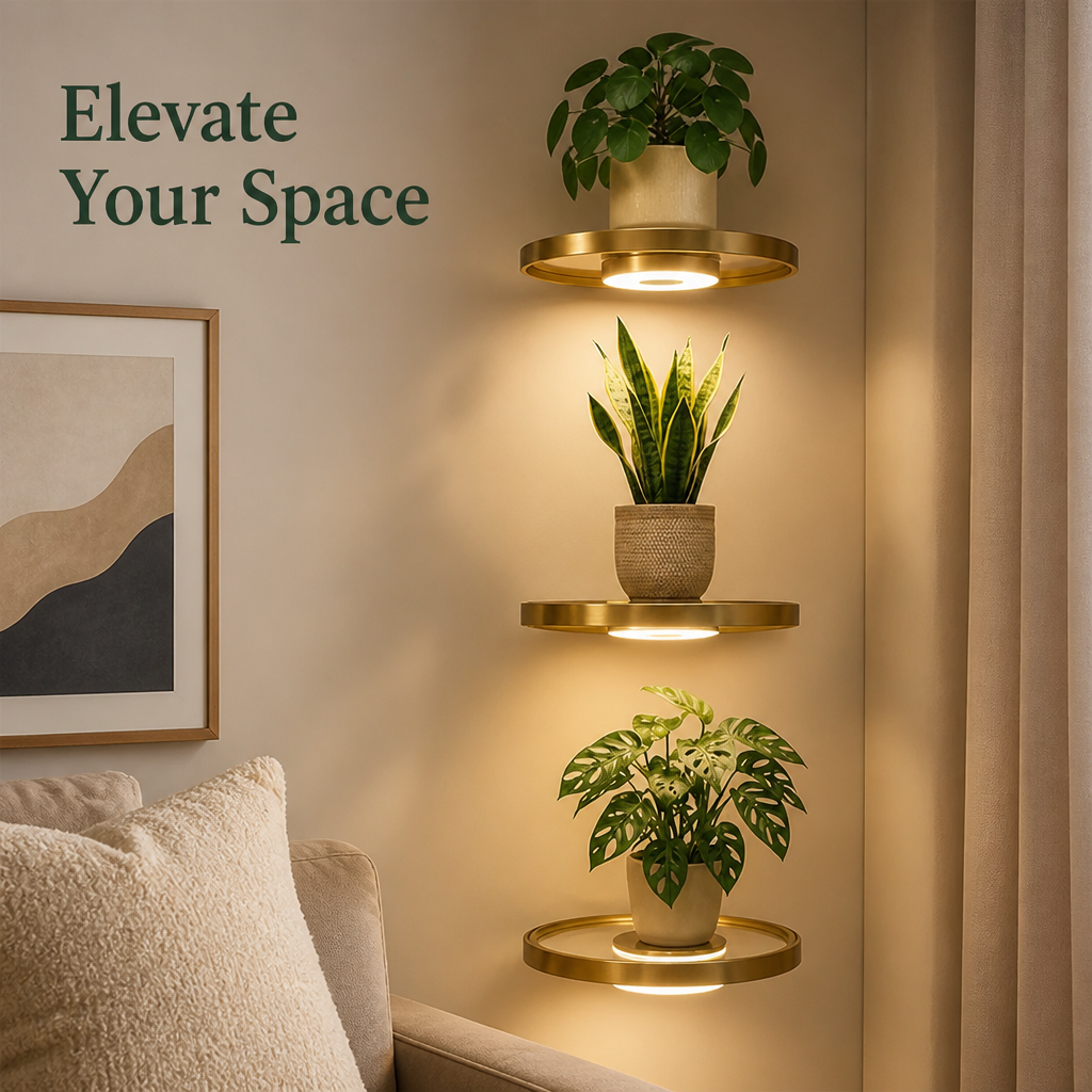 Glow Wall Shelf – Floating LED Display for a Cozy, Tidy Look