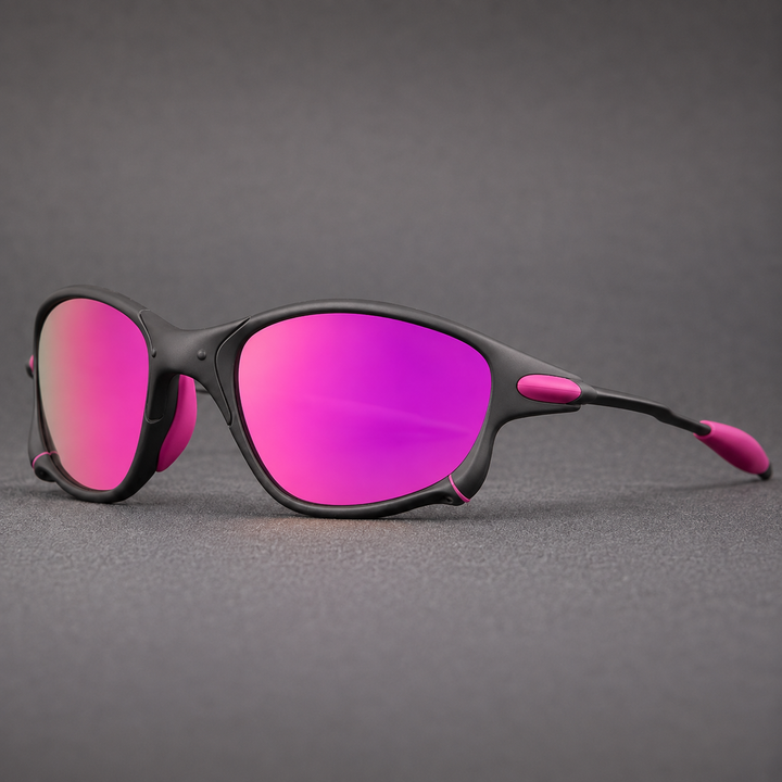 Polarised Sports Sunglasses – Metal Frame with Red Lenses