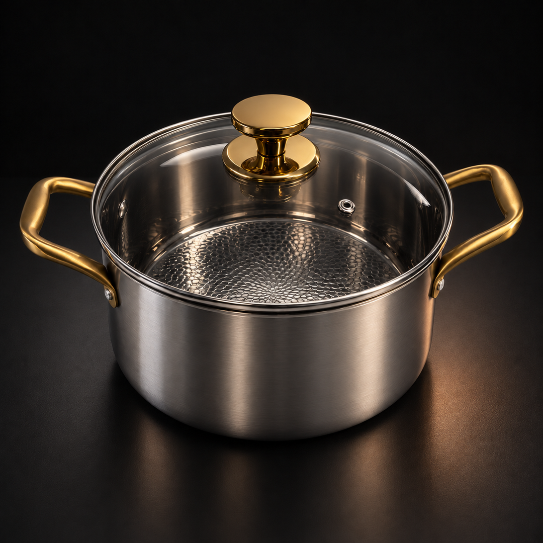 Titanium Cooking Pot with Lid, PFAS-Free, No Chemical Coating