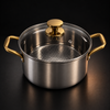 Titanium Cooking Pot with Lid, PFAS-Free, No Chemical Coating
