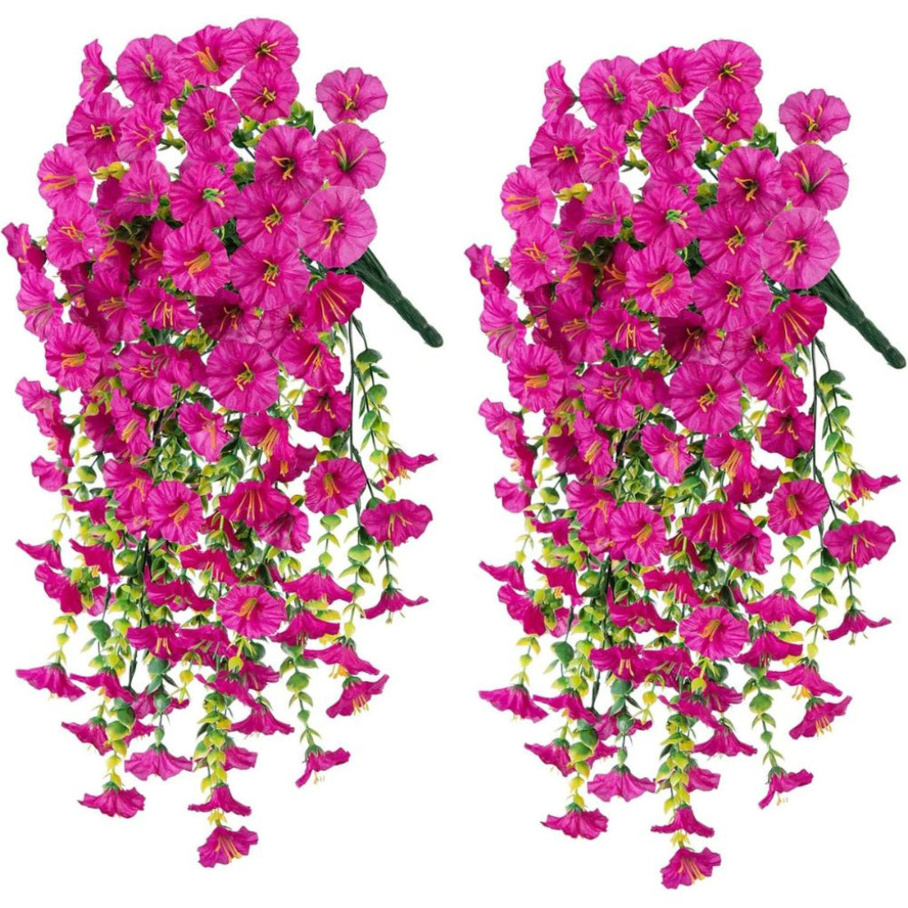 UV Resistant Artificial Morning Glory Flower Hanging Decor