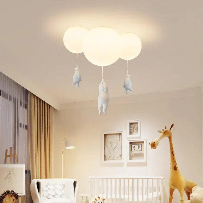 Children's Ceiling Light with Bear and Balloon - CloudBear