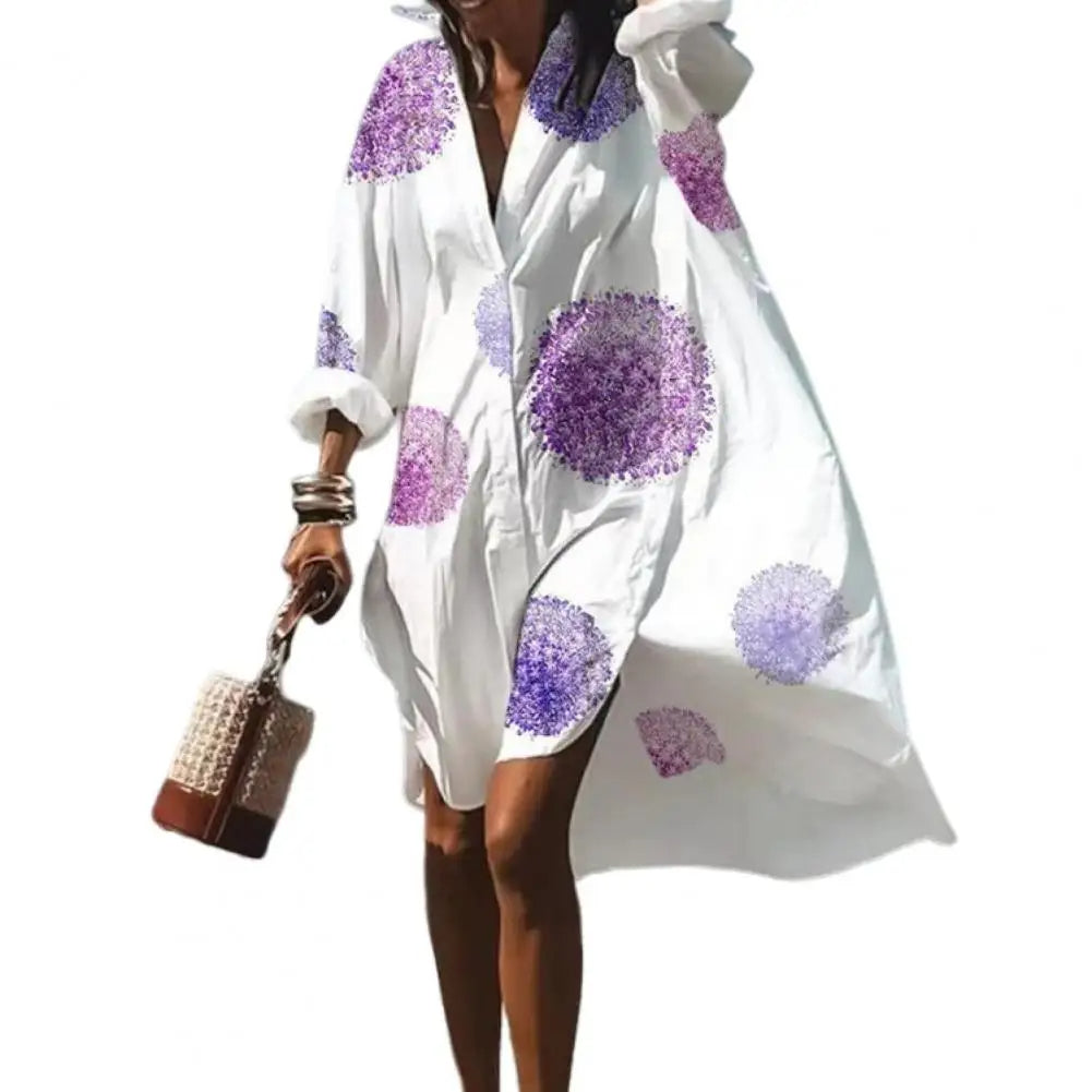 Women's Oversized Summer Dress with Boho Print