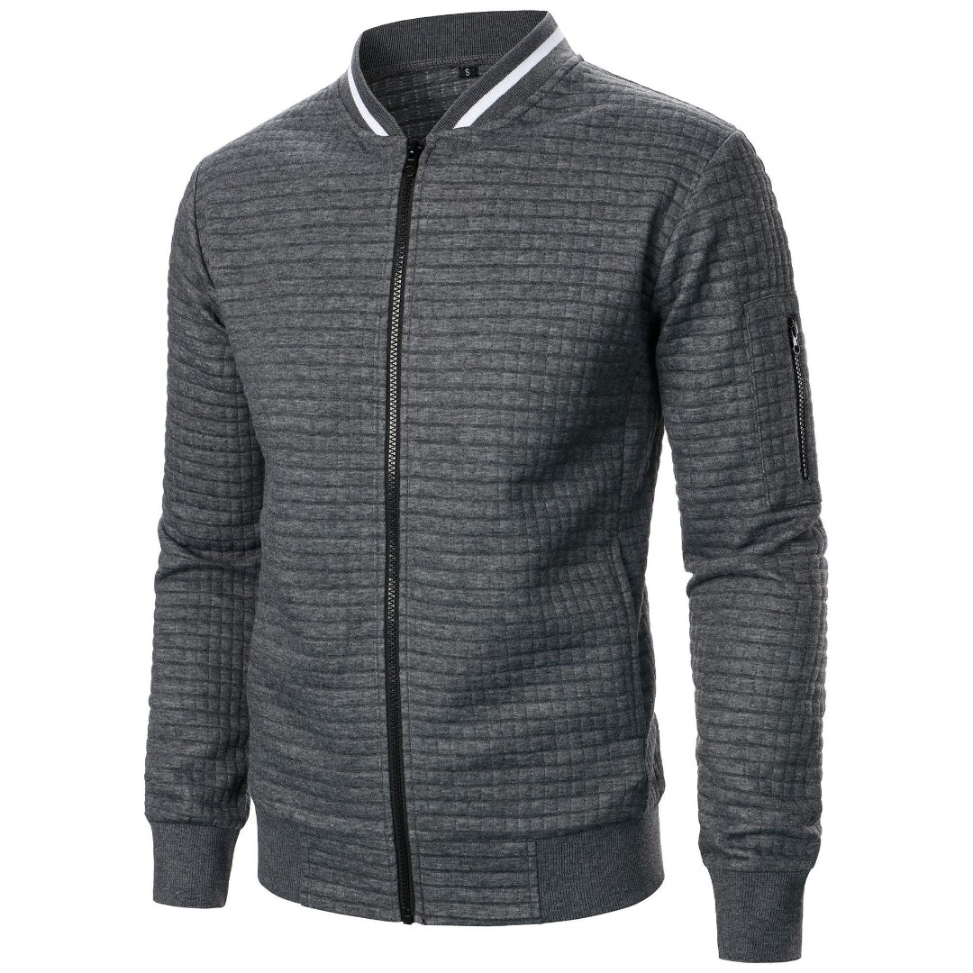Comfortable and Warm Men's Zip-Up Sweater