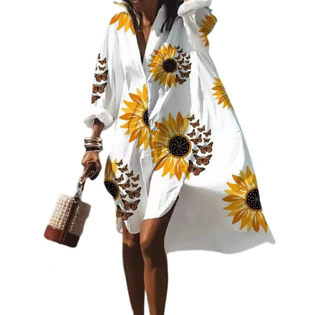 Women's Oversized Summer Dress with Boho Print