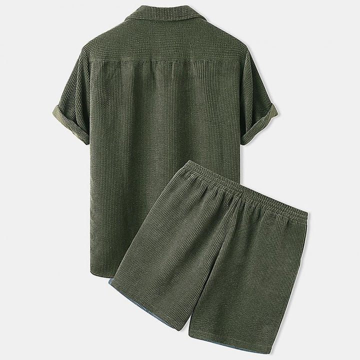 BreezeSet – Men's Corduroy Shorts Set