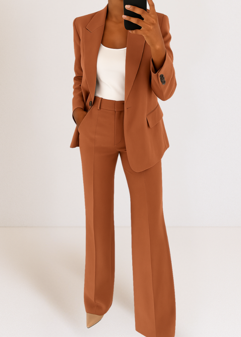 Women's Two-Piece Set: Fitted Blazer and Pants (Lounge Set)
