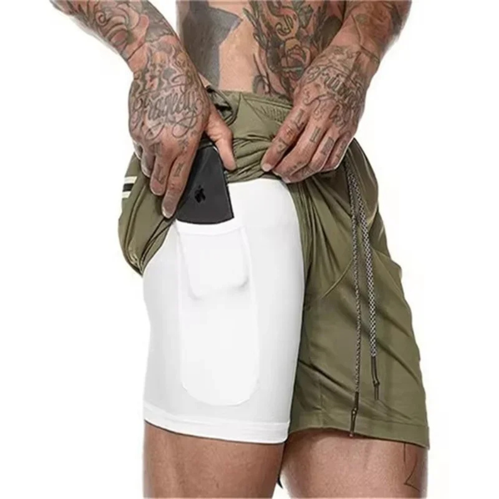 2-in-1 Men's Sport Shorts – Engineered for Performance and Comfort