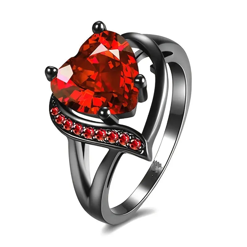 Elegant white gold rose ring