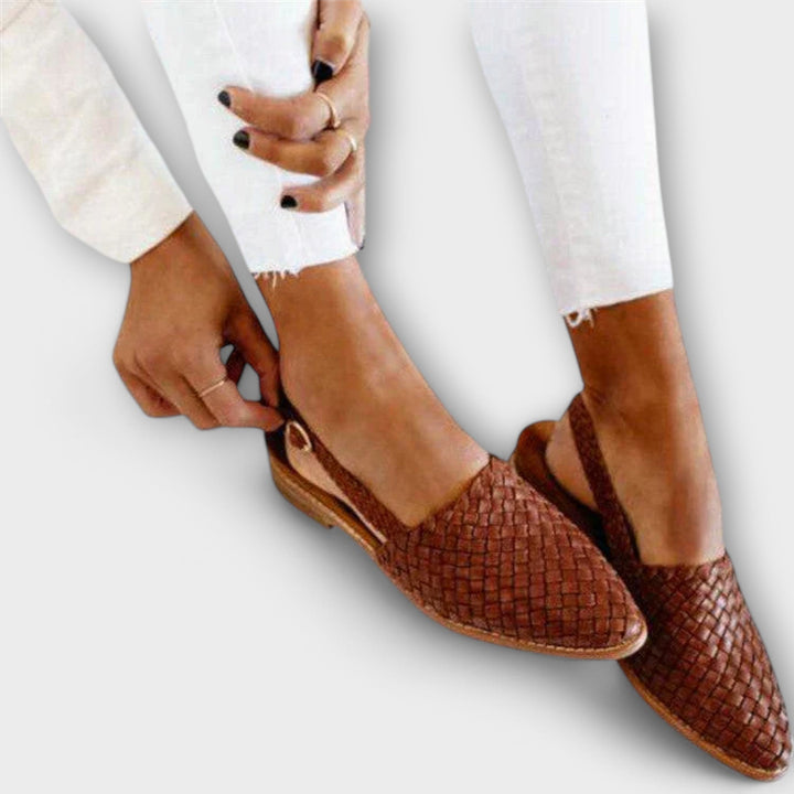 Women's Woven Leather Loafers
