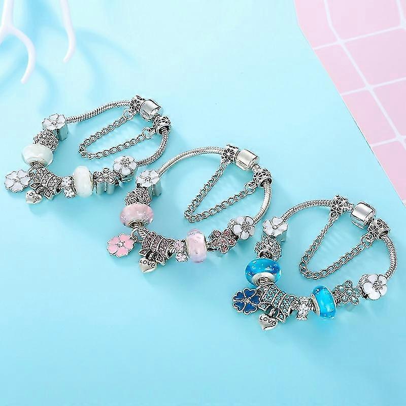 Sterling Silver 925 Bracelet with Flower-Shaped Charm | Elegant Jewelry Gift for Women