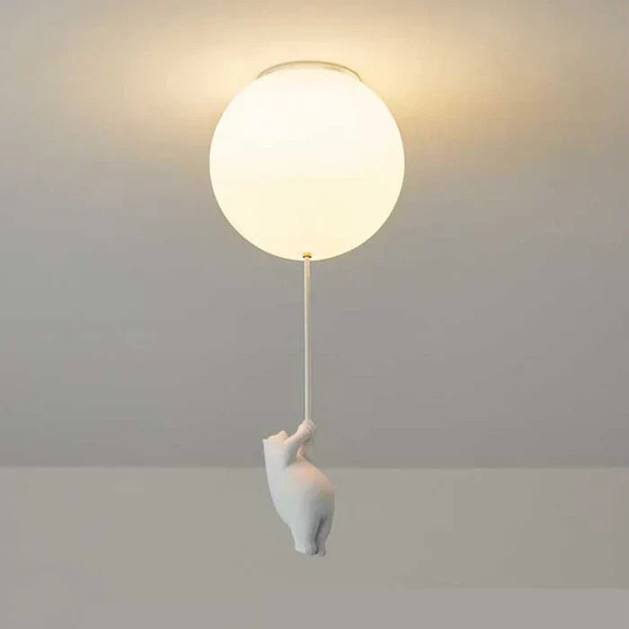 Children's Ceiling Light with Bear and Balloon - CloudBear