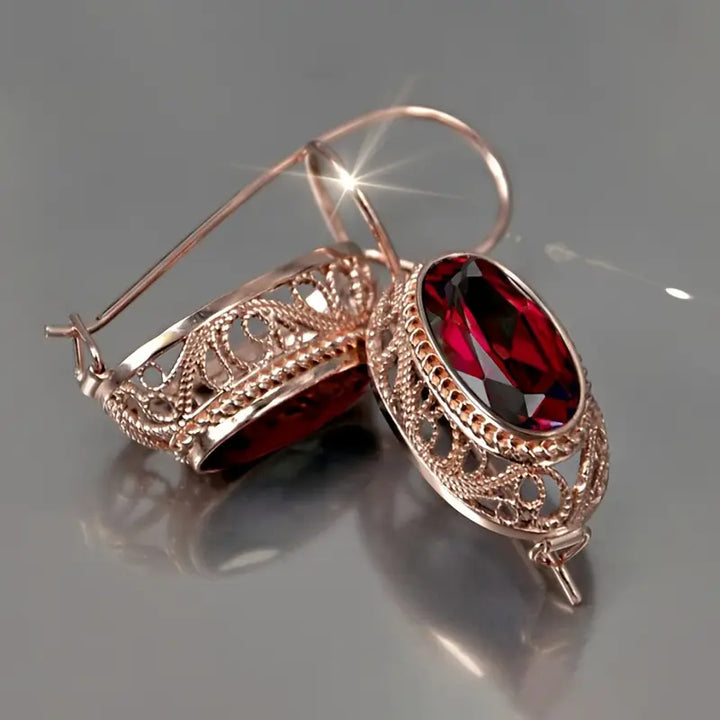 Elegant rose gold earrings with refined details