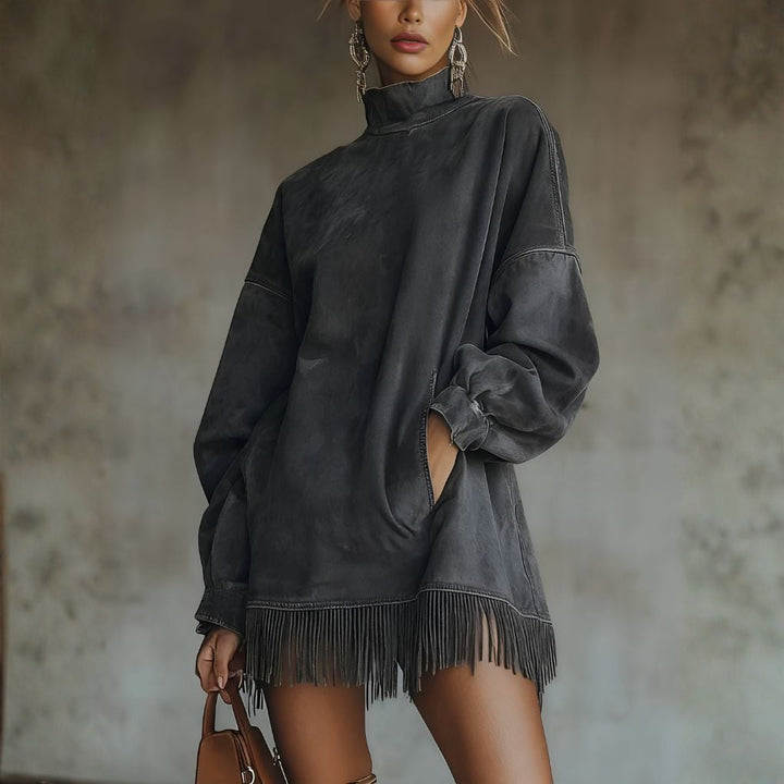 Stylish Fringe Detail Dress