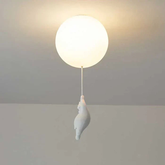 Children's Ceiling Light with Bear and Balloon - CloudBear