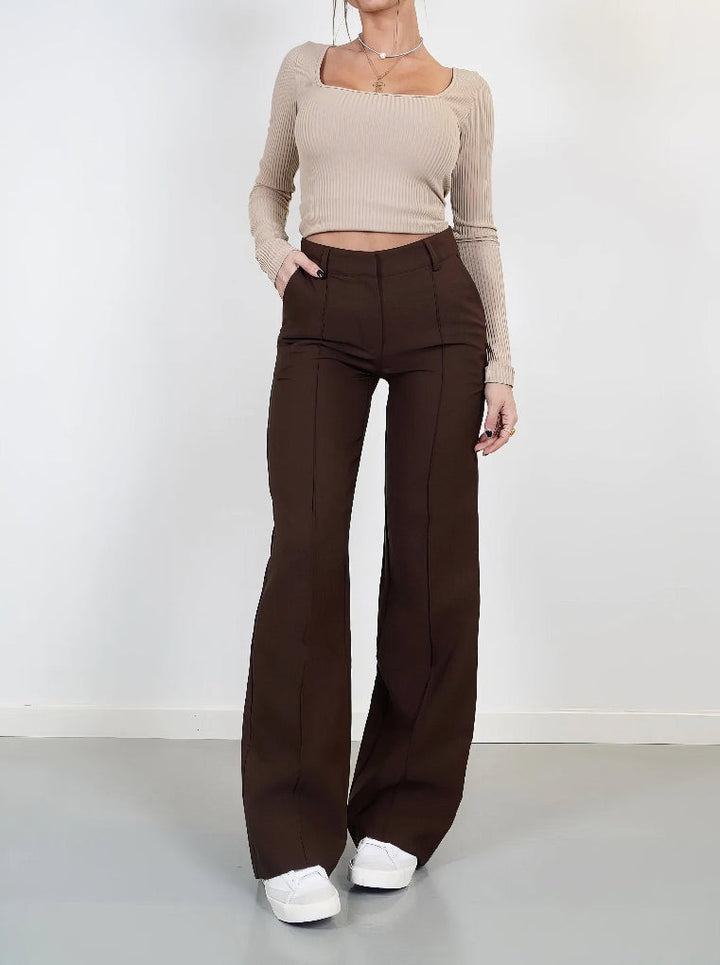 Women's High Waisted Wide Leg Trousers