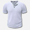 Slim-Fit Henley T-Shirt for Men with Button Closure