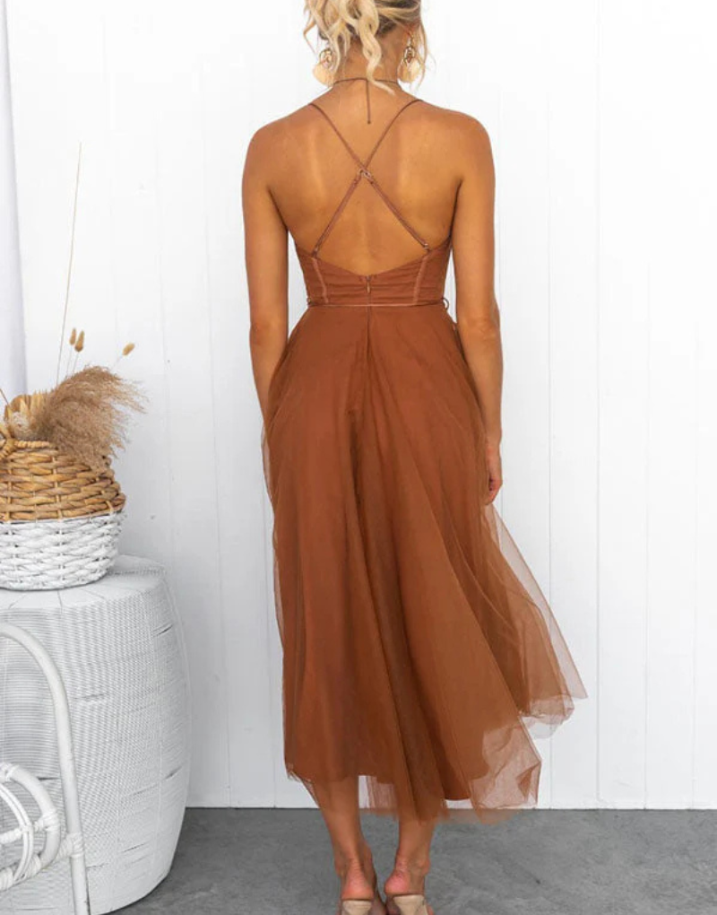 Women’s Lightweight Sleeveless Maxi Dress with V‑Neck