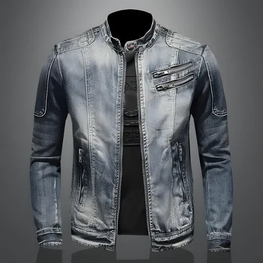 Retro Denim Jacket for Men Timeless Ruggedness Meets Everyday Comfort