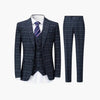 Modern Checked Slim-Fit 3-Piece Suit for Men