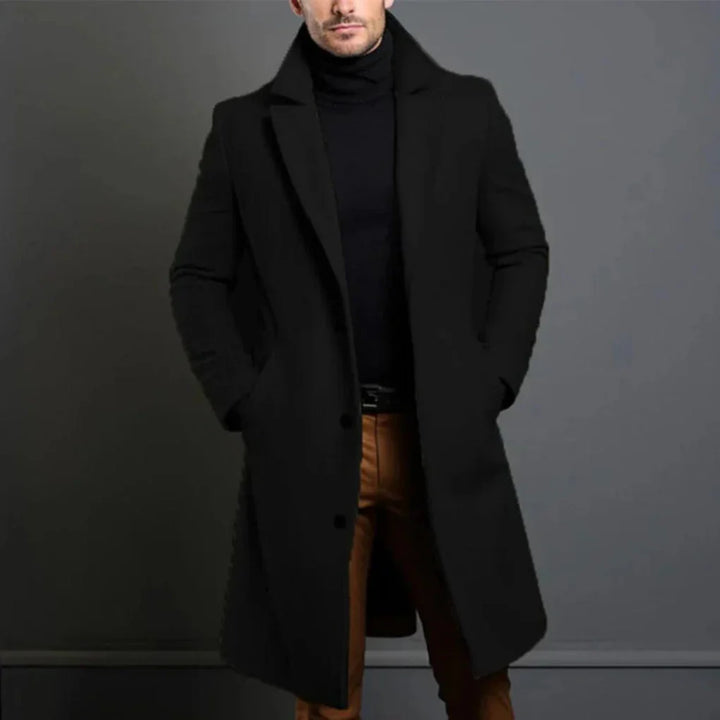Men’s Wool-Blend Coat – Modern Elegance for Cool Seasons