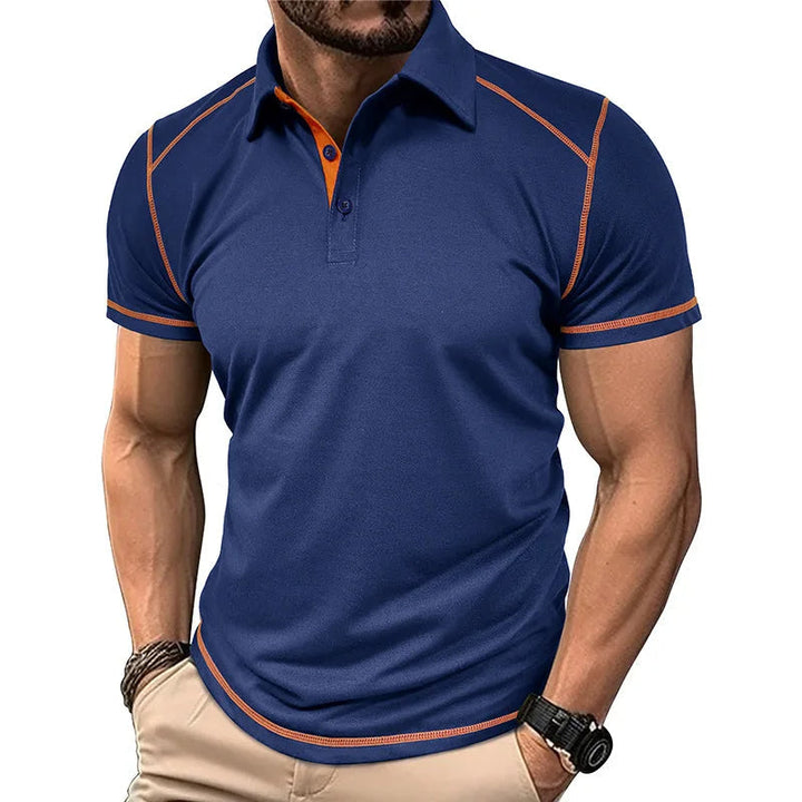 Men's Color Block Polo Shirt – Classic Design & Everyday Comfort