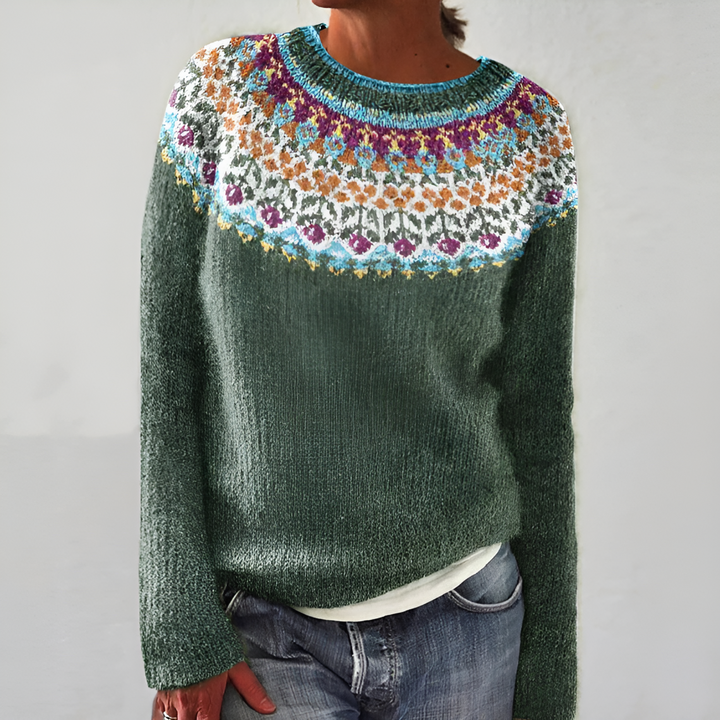 Women's Garden Pattern Sweater