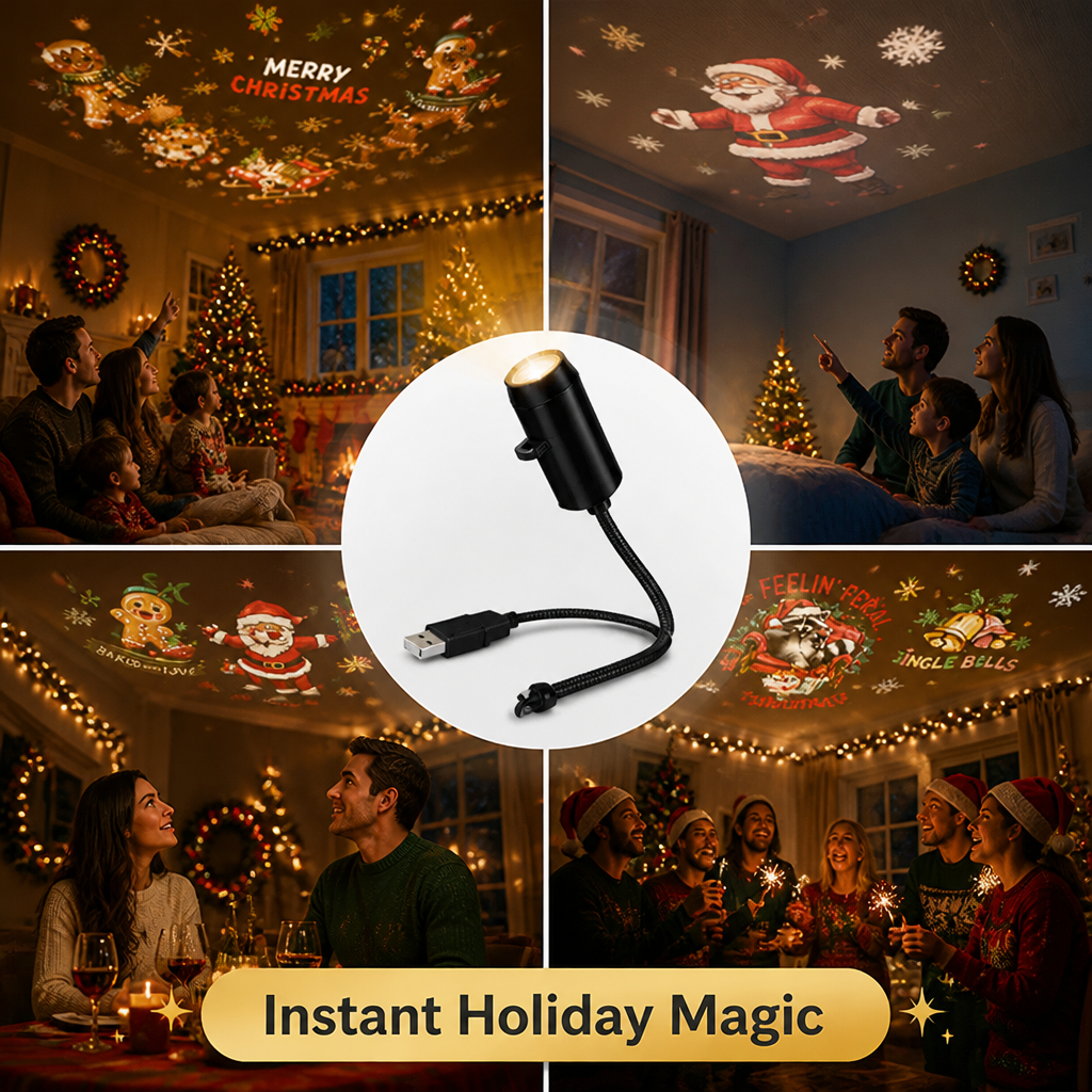 Holiday Light Projector – Instant Festive Scenes in Any Room