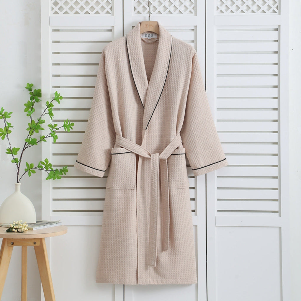 Lightweight Kimono Cotton Waffle Bathrobe