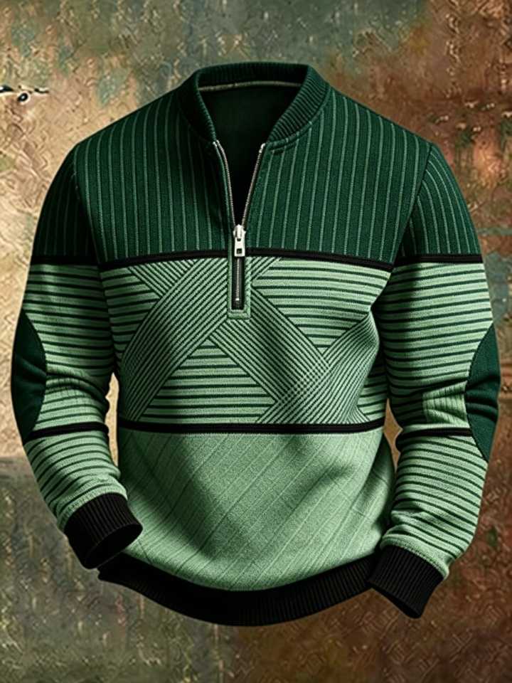 Stylish Men's Half-Zip Sweater