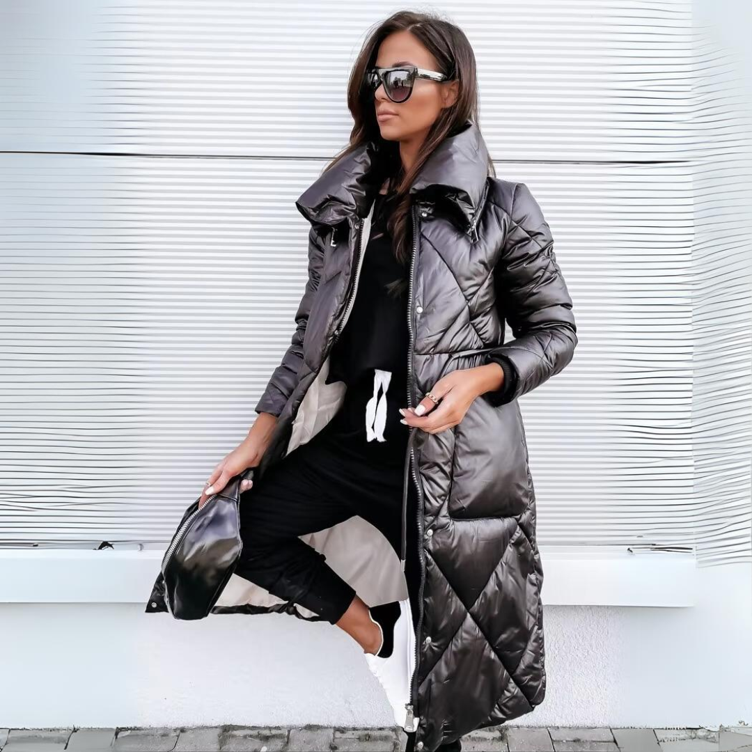 Elora women's long down-filled winter jacket - windproof & water-repellent