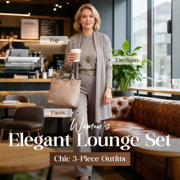 3-piece comfort set: cardigan, top and pants