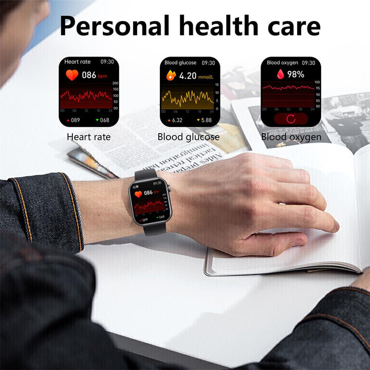 Waterproof Smartwatch with Blood Pressure, Blood Oxygen Saturation and Sleep Monitor