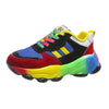 Trendy Multicolor Sneakers with Platform Sole