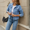 Women Classic Button Down Denim Jacket