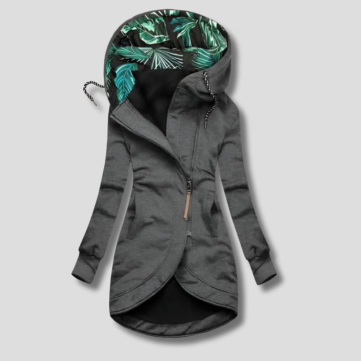 Stylish Zip-Up Jacket with Hood for Women