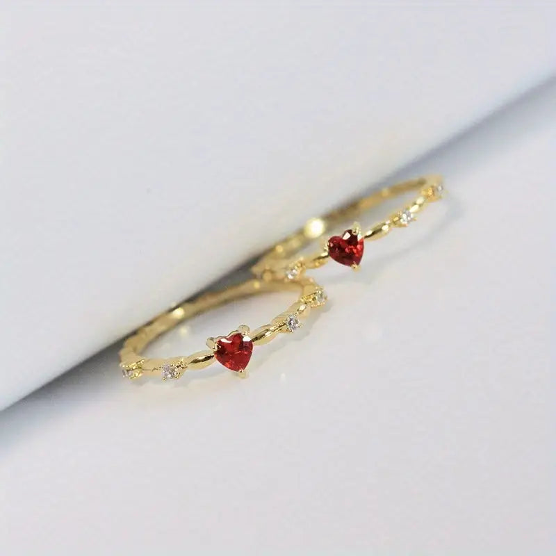 Refined white gold ring with subtle heart shape