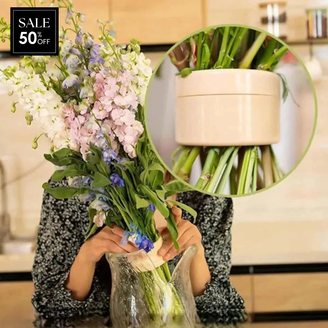 Reusable Flower Arranger Vase Insert for Upright, Fresh-Looking Bouquets