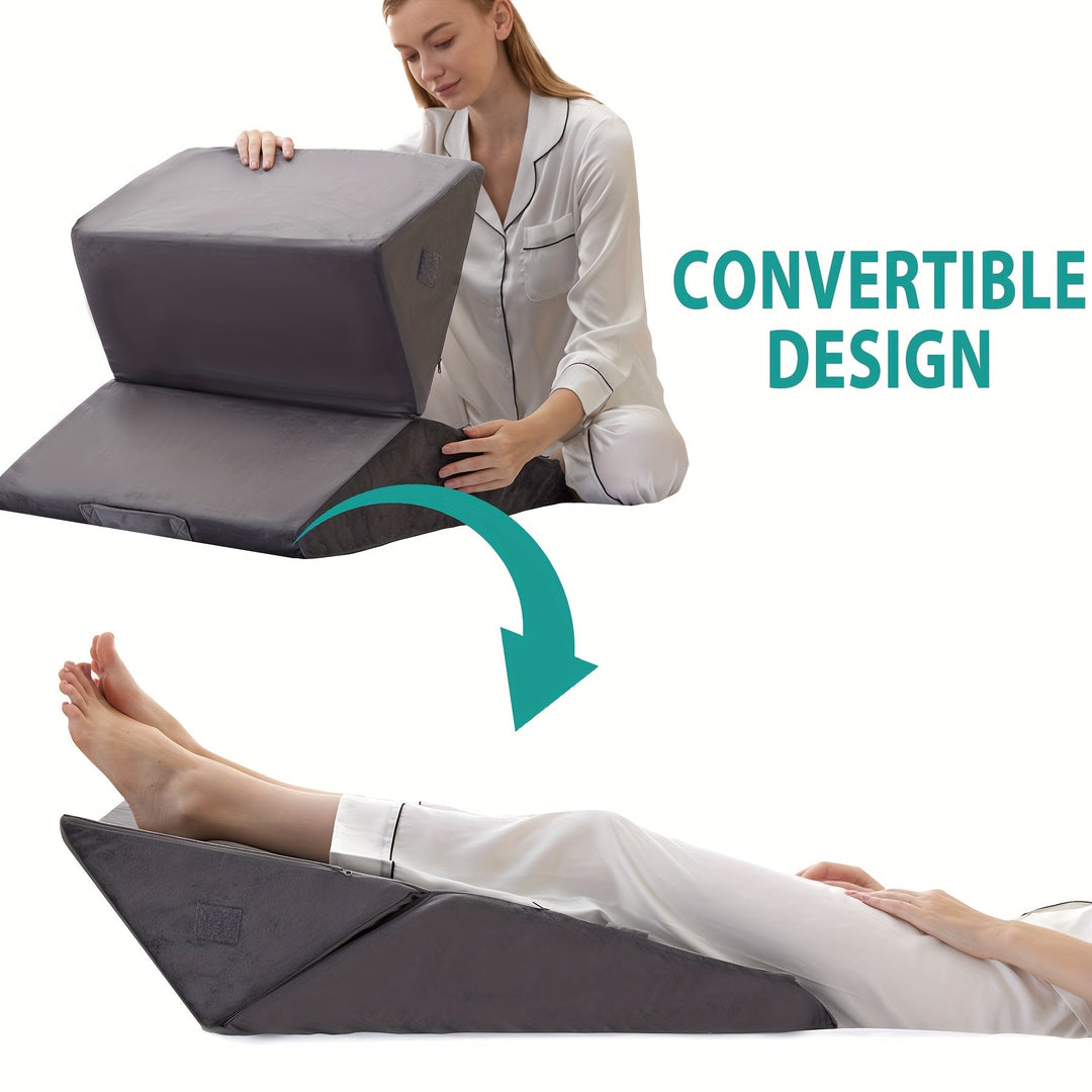 RelaxPlus Adjustable Orthopedic Wedge Pillow - Premium 7-in-1 Memory Foam Support System