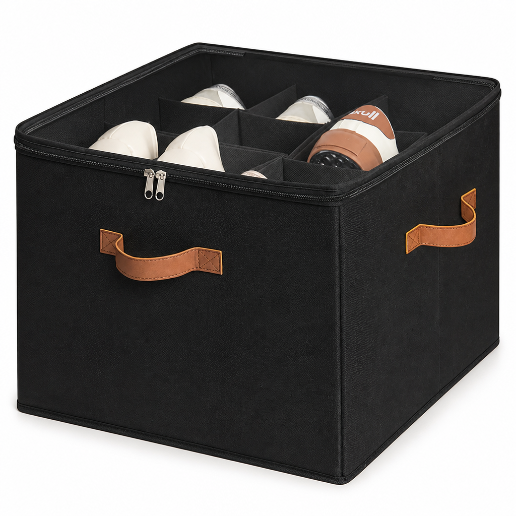Foldable Shoe Organizer — Breathable, Space-Saving Wardrobe Storage
