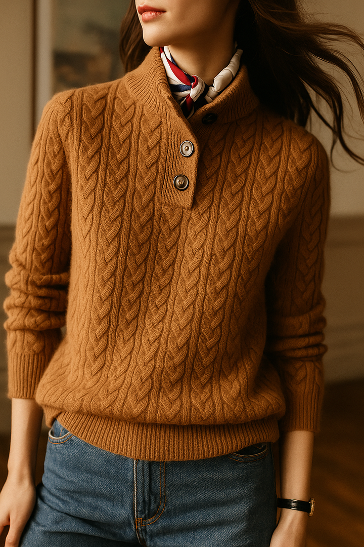 Arden Cashmere Cardigan with Buttons