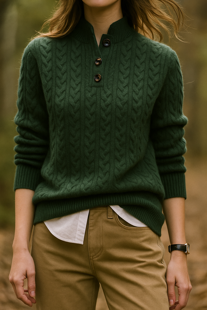Arden Cashmere Cardigan with Buttons