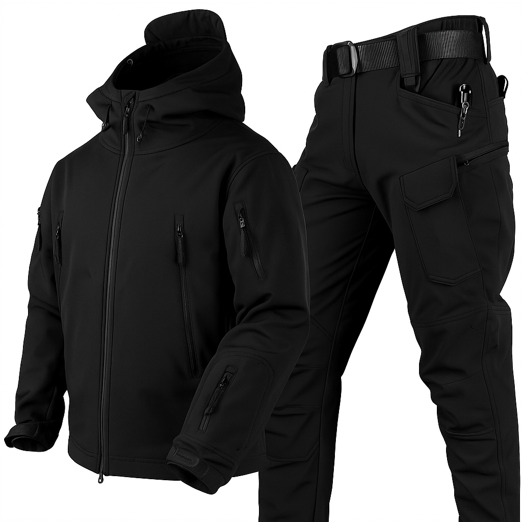 Waterproof Windproof Fleece-Lined Outdoor Jacket and Pants Set