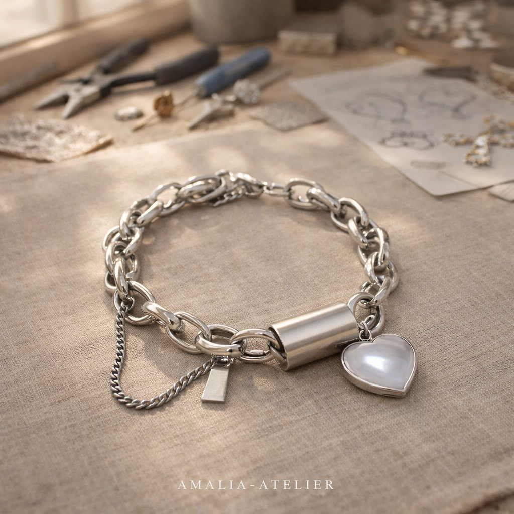 Aurex Chunky Bracelet – Gold-Colored Statement Bracelet