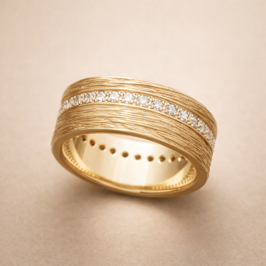 Vintage Gold Ring with Cubic Zirconia