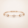 Elara Cubic Zirconia Bracelet – Gold-Colored Elegance