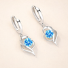 Sparkling cubic zirconia earrings in silver
