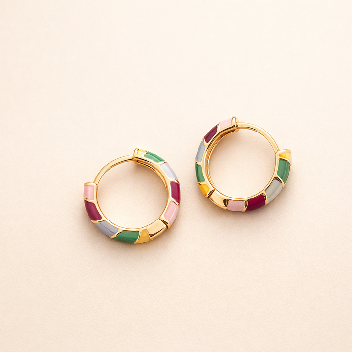 Elegant gold-colored earrings