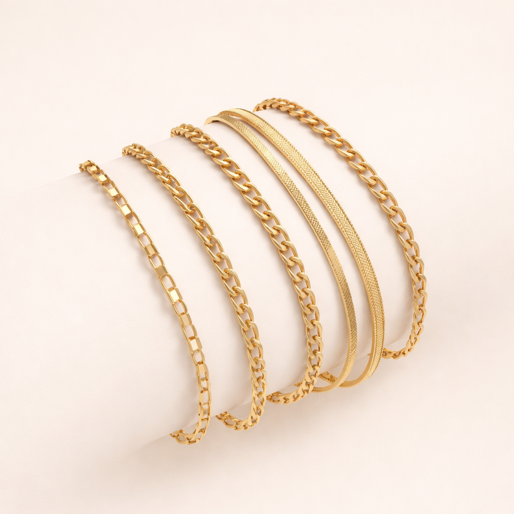 Elise Gold Bracelet Set – Timeless & Elegant